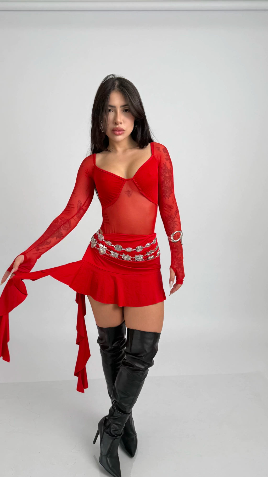 Mini Falda Mara Rojo