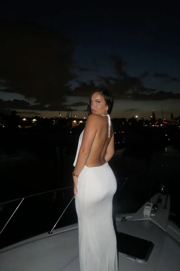 Vestido Rubi Largo Blanco