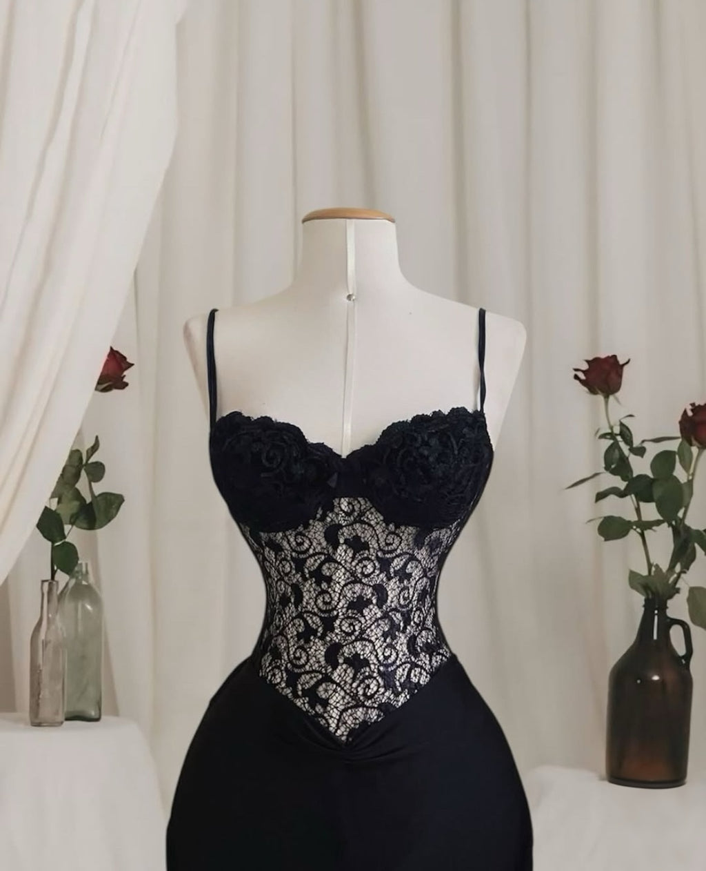 Vestido Paloma Negro Largo